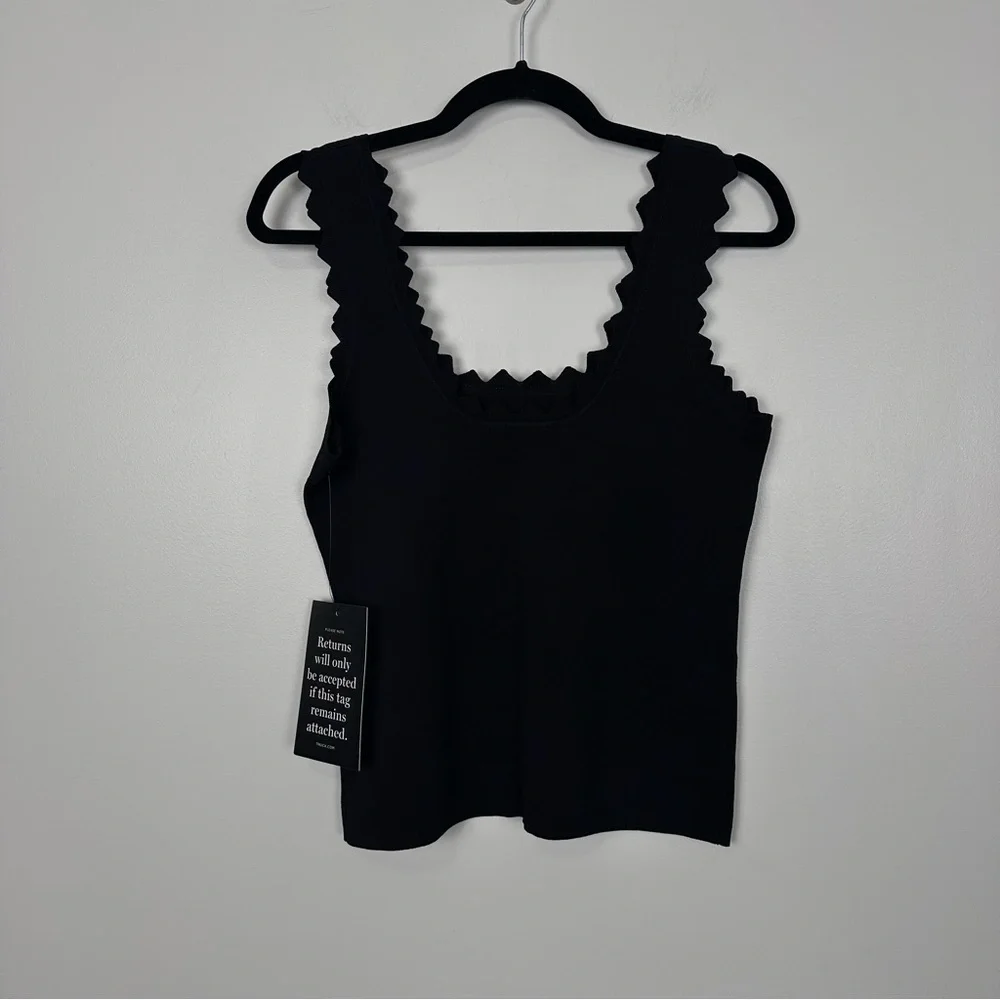 TUCKERNUCK Black Ric Rac Compression Tank - Picture 8 of 11